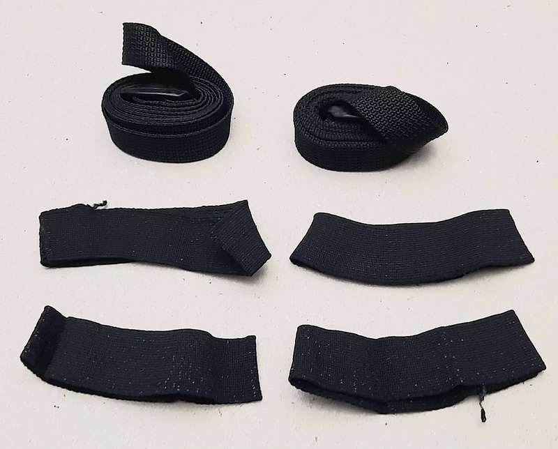 Border War: 1980s SADF Patt.83 Battlejacket Elastic Fittings & Strap / Buckle Lot ( 6 x Pcs).