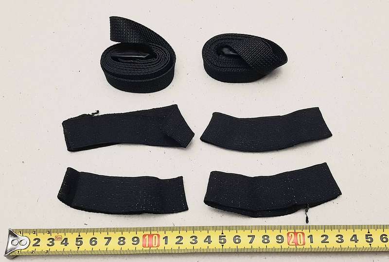 Border War: 1980s SADF Patt.83 Battlejacket Elastic Fittings & Strap / Buckle Lot ( 6 x Pcs).