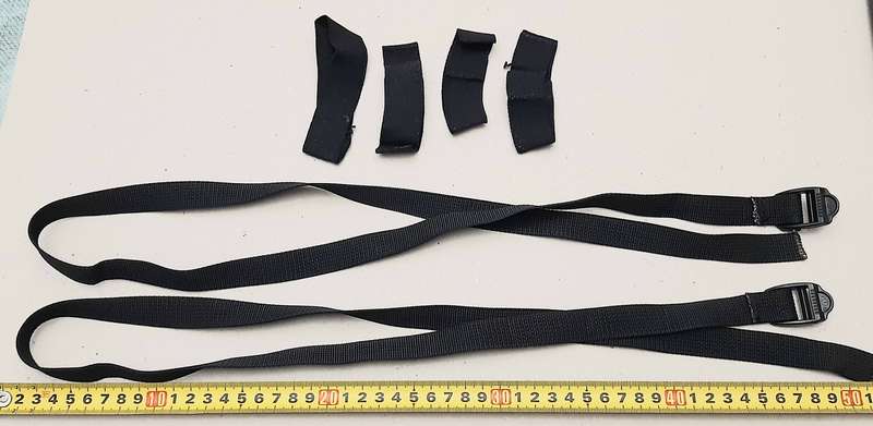Border War: 1980s SADF Patt.83 Battlejacket Elastic Fittings & Strap / Buckle Lot ( 6 x Pcs).