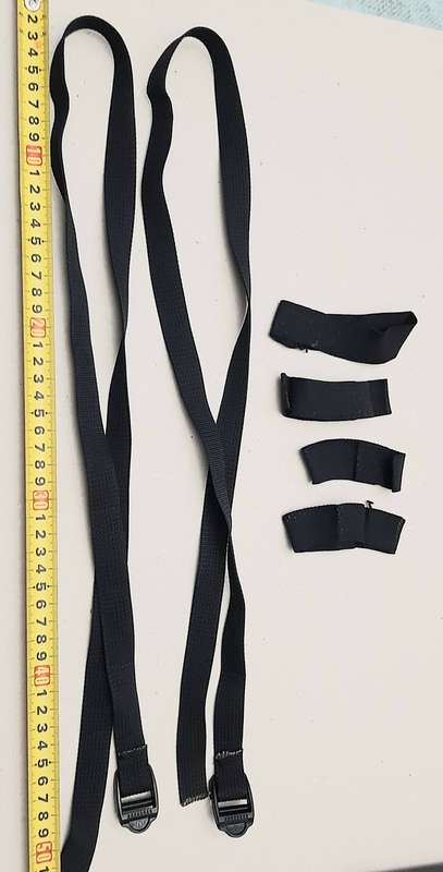 Border War: 1980s SADF Patt.83 Battlejacket Elastic Fittings & Strap / Buckle Lot ( 6 x Pcs).