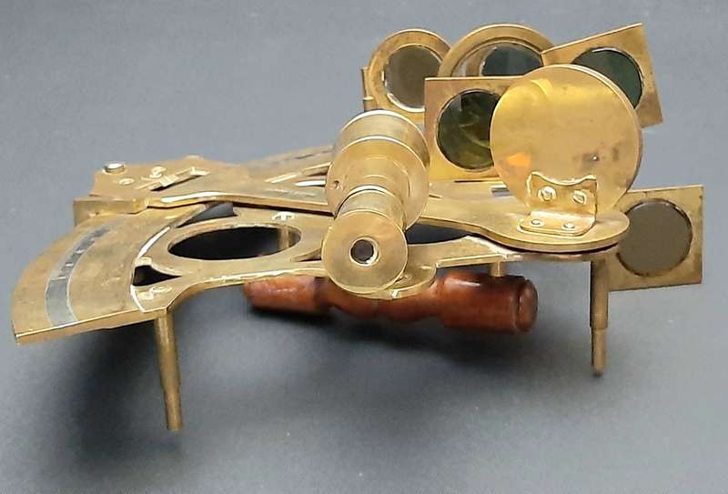 RARE: Early 20th Century- Naval  Navigational Sextant/ Quintant w/ Portmanteau (Ross, London).