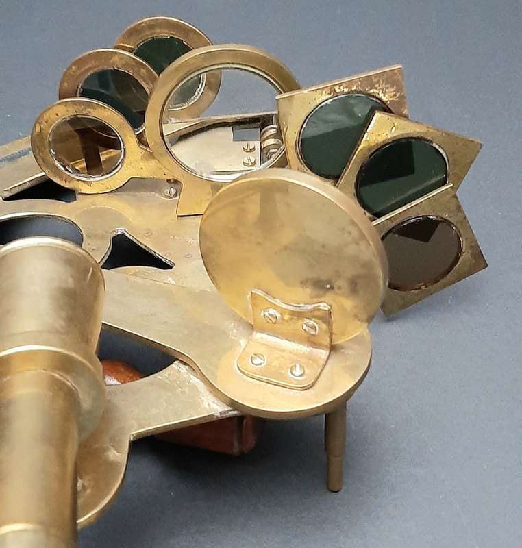 RARE: Early 20th Century- Naval  Navigational Sextant/ Quintant w/ Portmanteau (Ross, London).