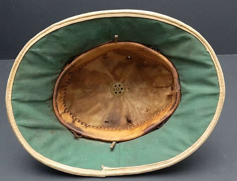 RARE: 1940s SA Railways- Khaki Pith/ Custodian Helmet w/ Pugaree ( Size 58/59).