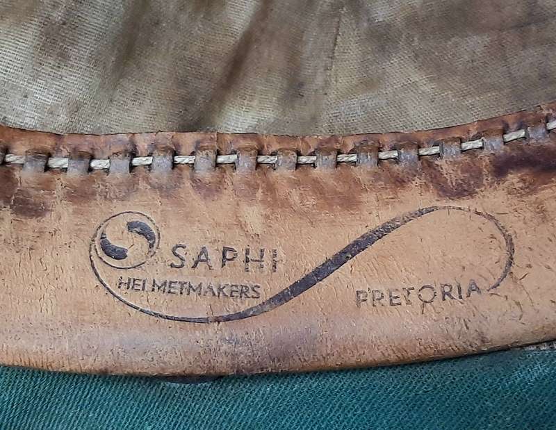 RARE: 1940s SA Railways- Khaki Pith/ Custodian Helmet w/ Pugaree ( Size 58/59).