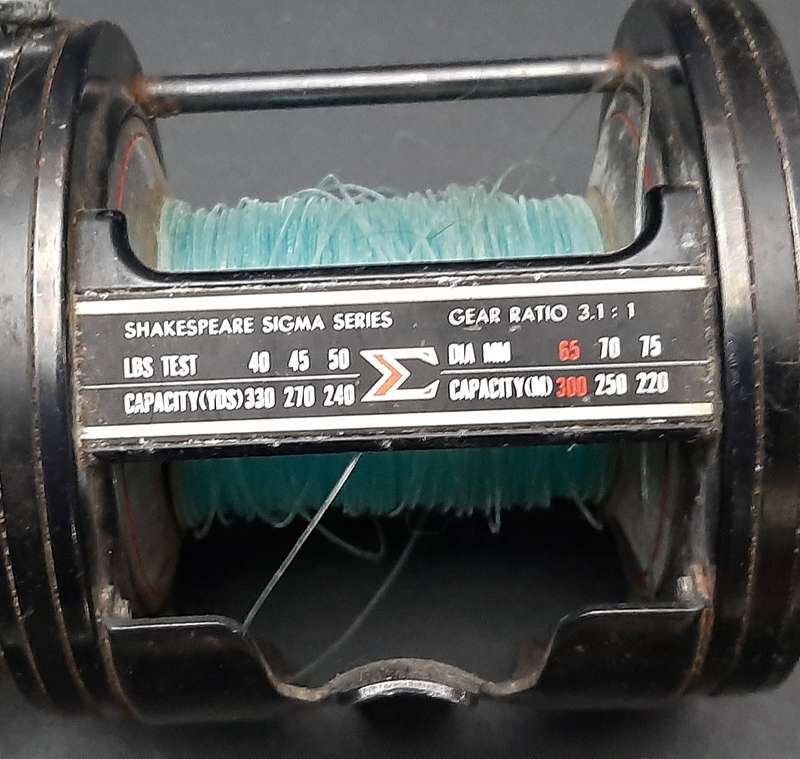 ANGLING: Shakespeare 'Sigma' 2951-365 Saltwater Right-hand Boat-Fishing Reel (21cm x 14cm).