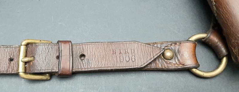 RARE: 1906 Natal Rebellion Era - S.A.C  . 455 Webley Short Leather Pistol Holster & Ammunition Pouch
