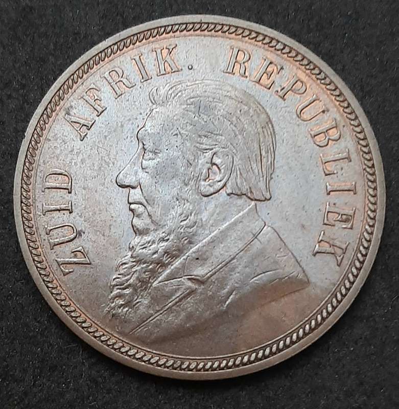 1898 Zuid-Afrikaansche Republiek: Kruger 1 Penny Coin #4  (XF)