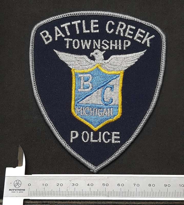 Law Enforcement: United States 'Battle Creek Township Police' Embroidered Shoulder Flash (8cmx10cm).