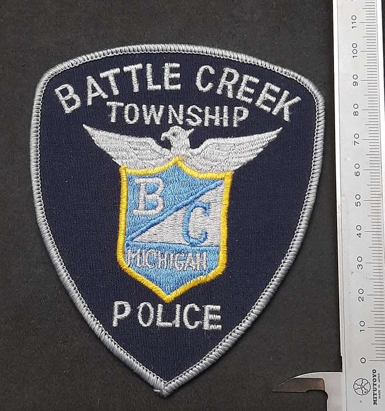 Law Enforcement: United States 'Battle Creek Township Police' Embroidered Shoulder Flash (8cmx10cm).