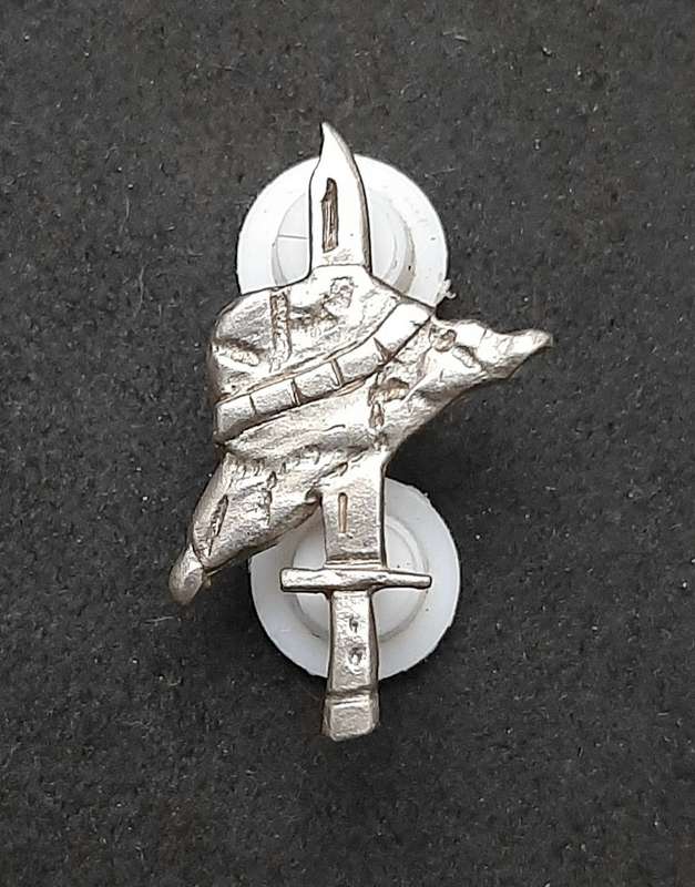 RARE: 1987/88 SADF Operation Hooper .925 Silver Participation Badge (Pins Intact).