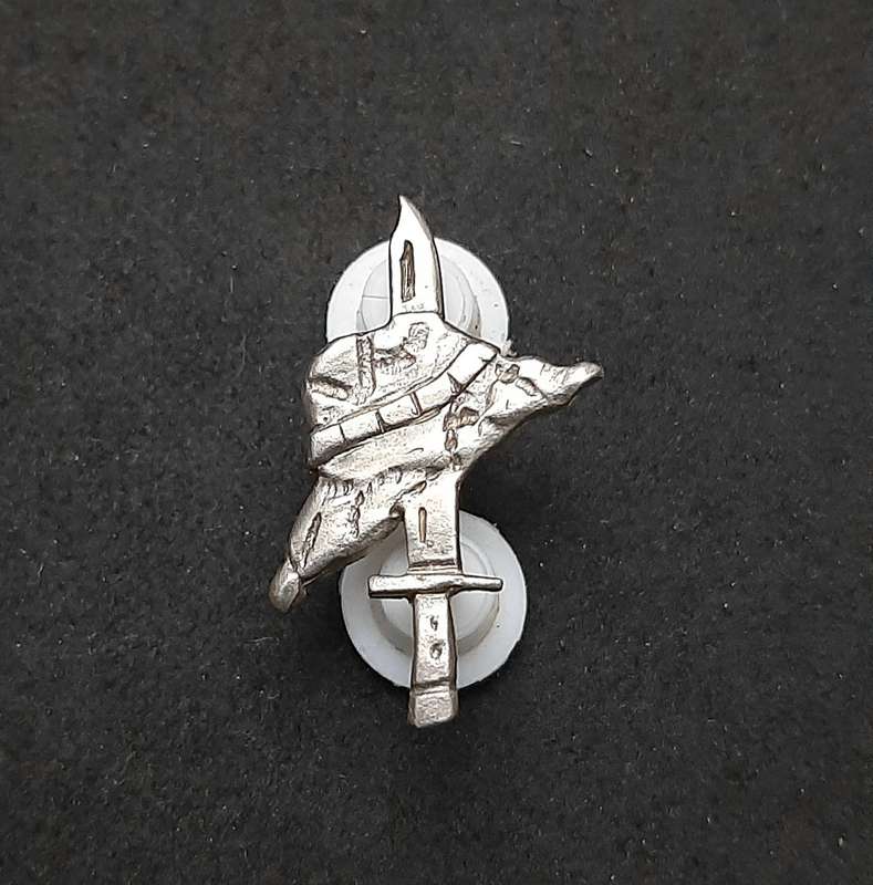 RARE: 1987/88 SADF Operation Hooper .925 Silver Participation Badge (Pins Intact).