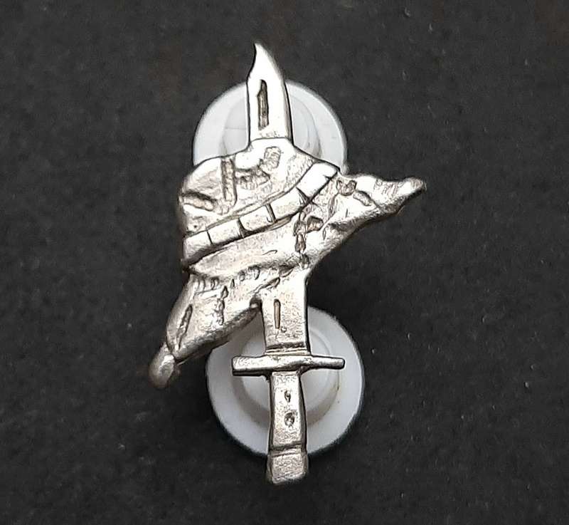 RARE: 1987/88 SADF Operation Hooper .925 Silver Participation Badge (Pins Intact).