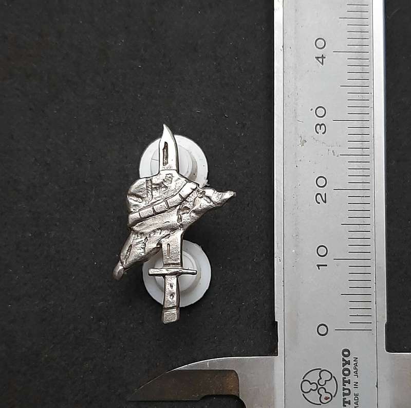 RARE: 1987/88 SADF Operation Hooper .925 Silver Participation Badge (Pins Intact).