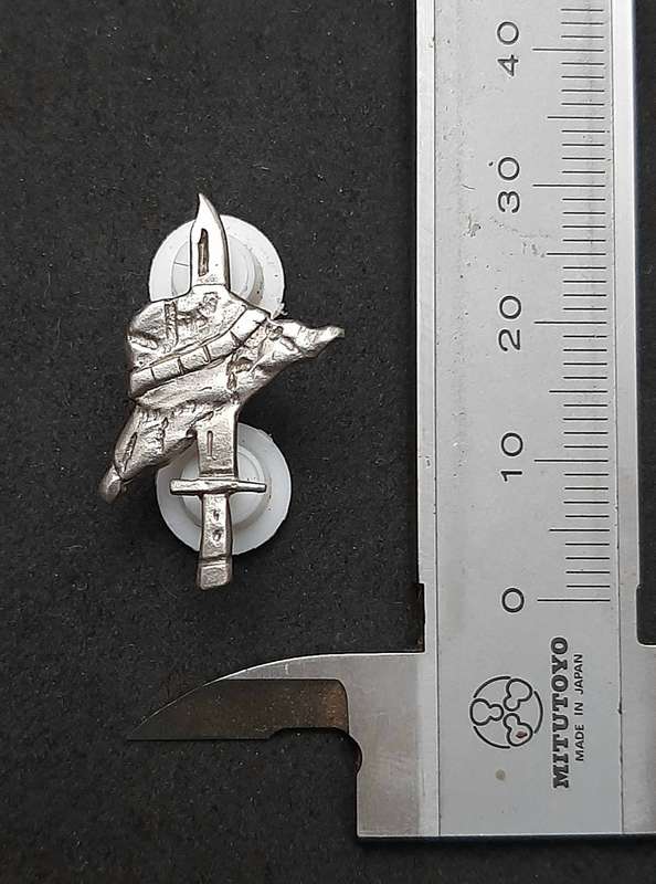 RARE: 1987/88 SADF Operation Hooper .925 Silver Participation Badge (Pins Intact).