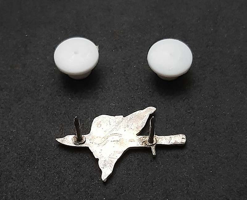 RARE: 1987/88 SADF Operation Hooper .925 Silver Participation Badge (Pins Intact).