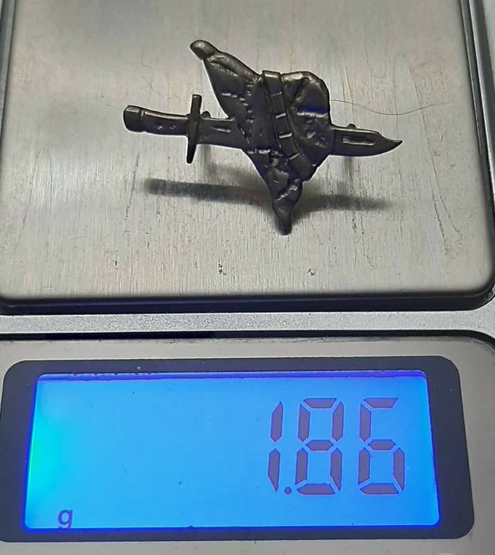 RARE: 1987/88 SADF Operation Hooper .925 Silver Participation Badge (Pins Intact).