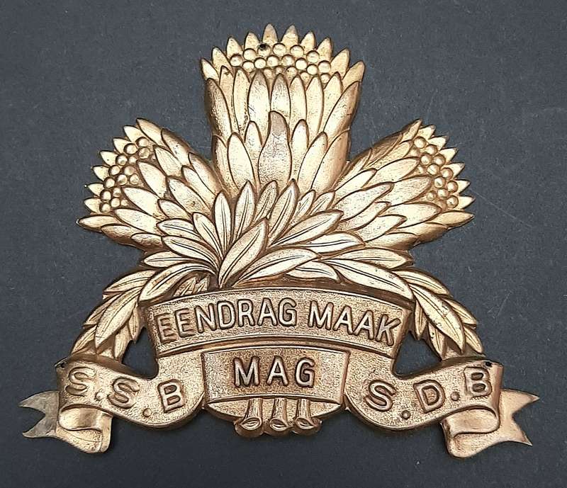 Border War: 1980s SADF 1 Special Service Battalion Brass Plaque Mount Escutcheon ( 10cm x 8.5cm)