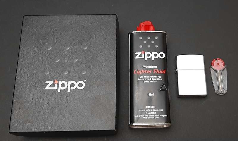 CUSTOMISED: U.S. Zippo Stainless Steel Unused Gas Lighter Box Set ( 3 Pcs)