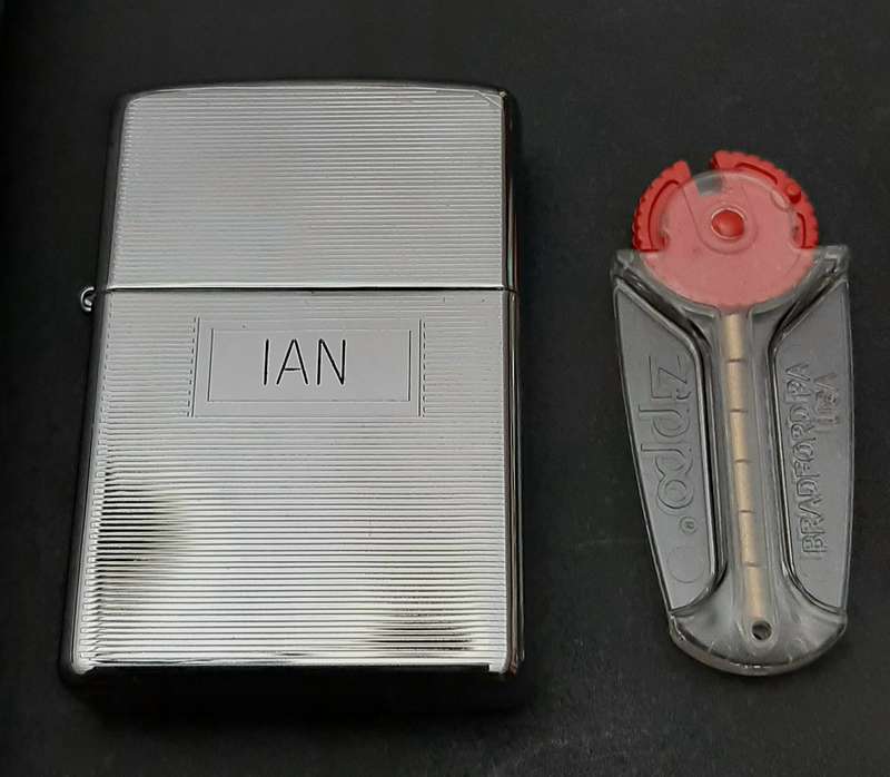 CUSTOMISED: U.S. Zippo Stainless Steel Unused Gas Lighter Box Set ( 3 Pcs)