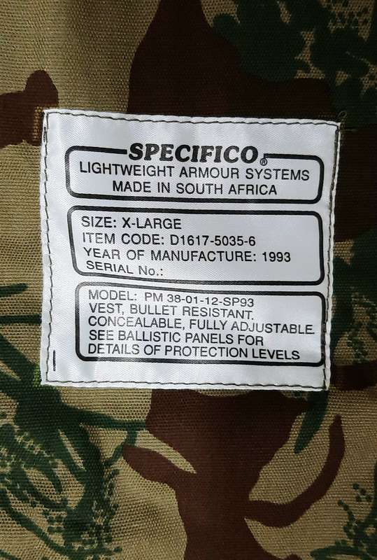 1990s Second Pattern Camouflage Bulletproof Vest Cover XL