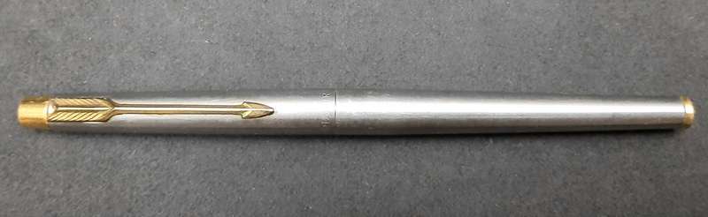 Vintage 1980s : Parker Stainless Steel Cartridge Ink Pen .