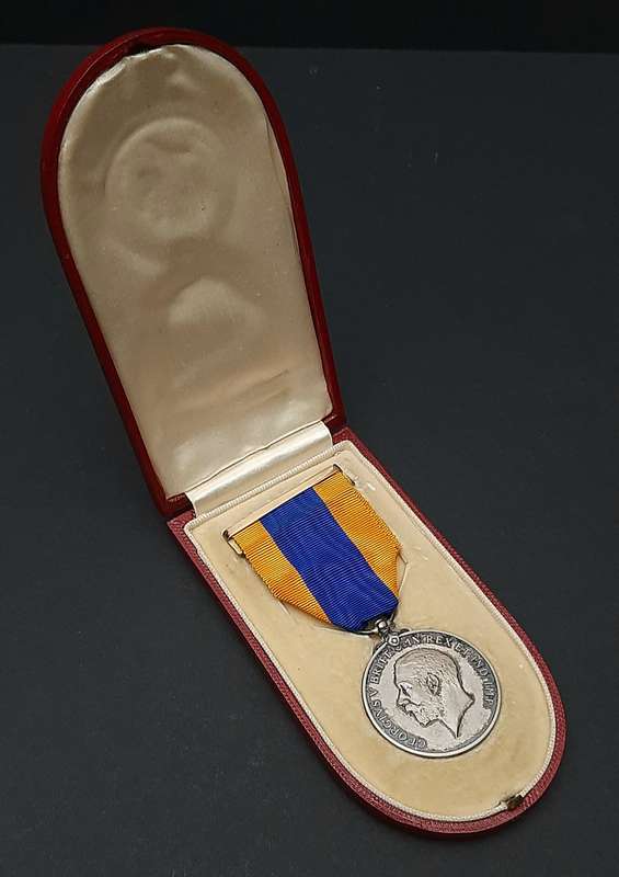 RARE: 1910 Union of South Africa. 925 Silver Commemorative Medal w/ Silk Ribbon & Presentation Case.