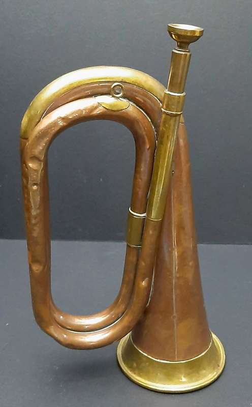 RARE: WW2 Union Defence Force- Regimental Copper Bugle by Boosey & Hawkes Pty. Ltd. (38cm)