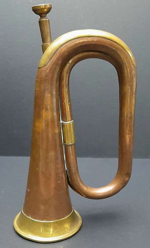 RARE: WW2 Union Defence Force- Regimental Copper Bugle by Boosey & Hawkes Pty. Ltd. (38cm)