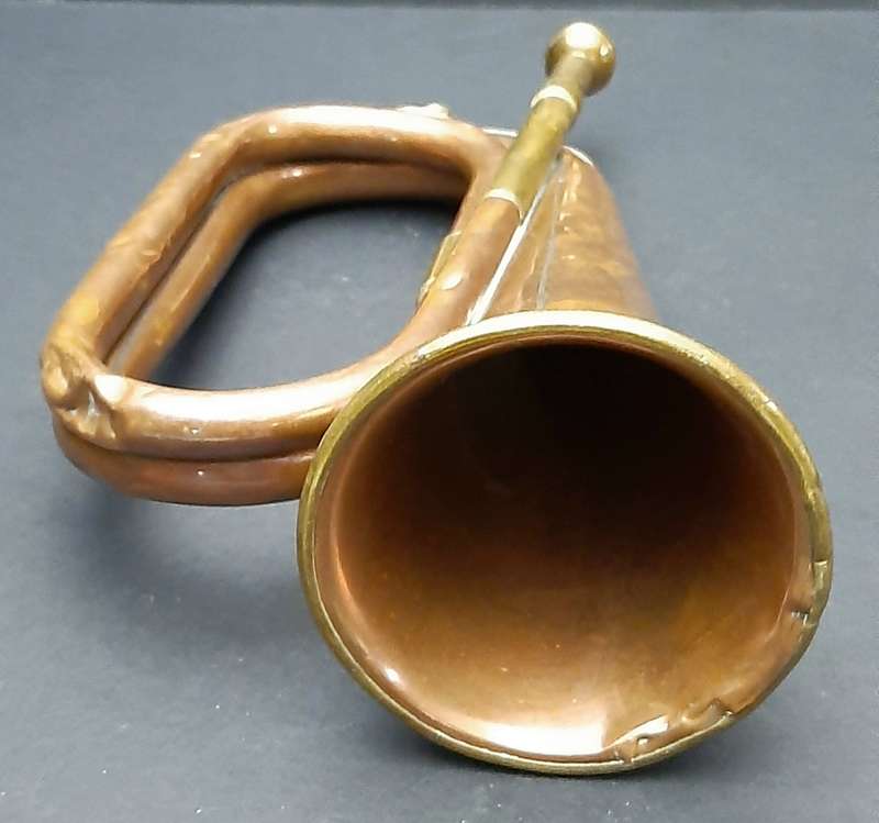RARE: WW2 Union Defence Force- Regimental Copper Bugle by Boosey & Hawkes Pty. Ltd. (38cm)