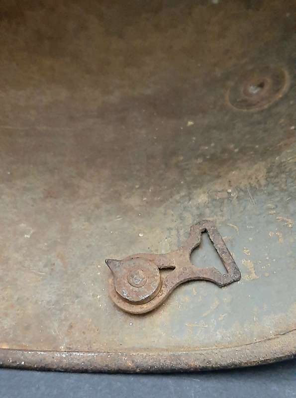 RARE: WWI M1916 German Battle Damaged Steel Helmet Shell in Relic State ( 66/68)