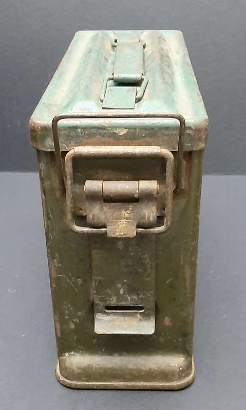 WW2: United States Army M1 Browning. 30 Calibre Machine Gun Steel Ammo Tin