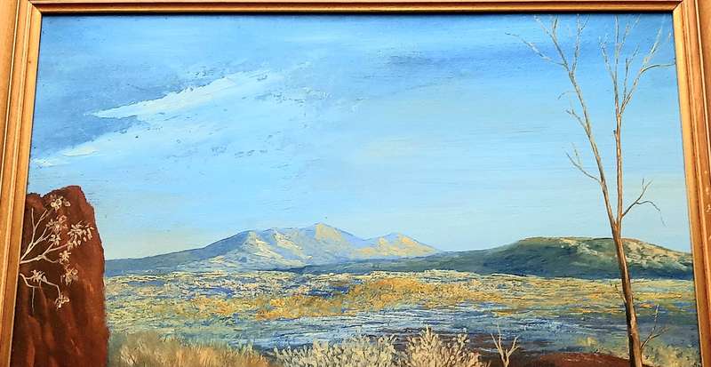 RARE: Early 1990s Robert Curwin Signed ' Mountainscape with Trees ' Oil on Board Painting(54cm×43cm)