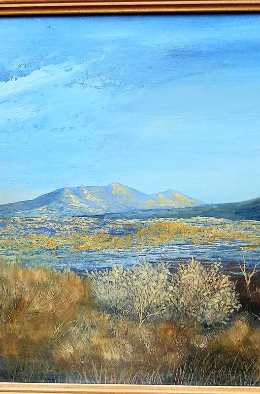 RARE: Early 1990s Robert Curwin Signed ' Mountainscape with Trees ' Oil on Board Painting(54cm×43cm)