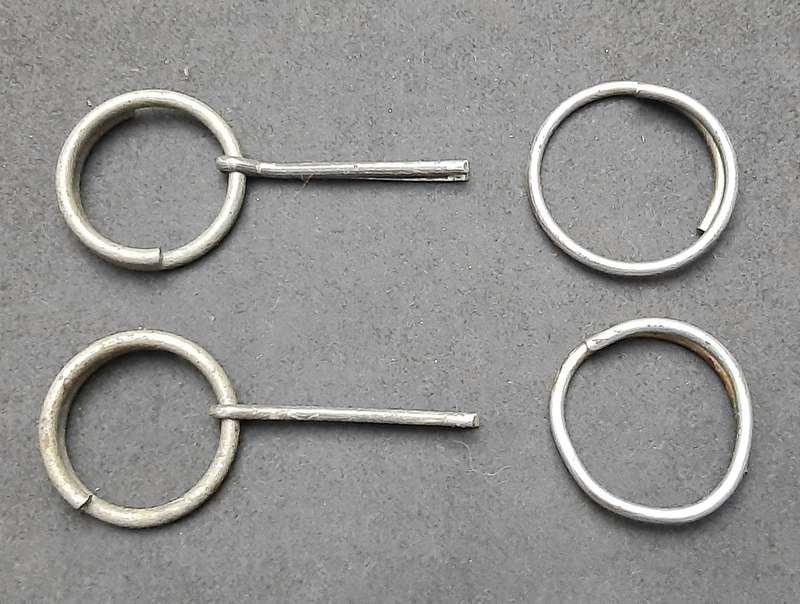 Border War 1980s : SADF Lot Inert M26 Fragmentation & Smoke Grenade Pull-Rings ( 4 x Pcs).