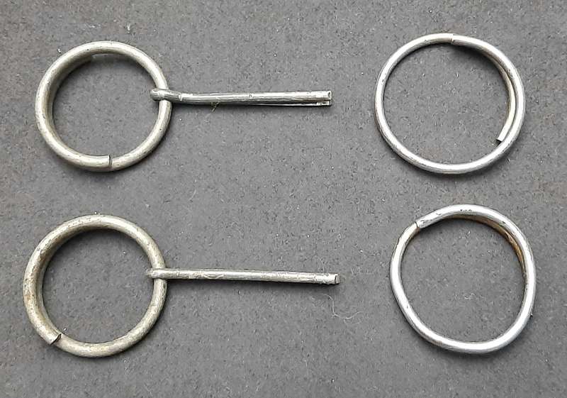 Border War 1980s : SADF Lot Inert M26 Fragmentation & Smoke Grenade Pull-Rings ( 4 x Pcs).