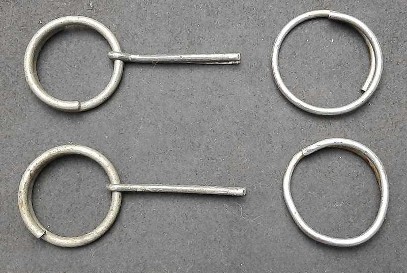 Border War 1980s : SADF Lot Inert M26 Fragmentation & Smoke Grenade Pull-Rings ( 4 x Pcs).