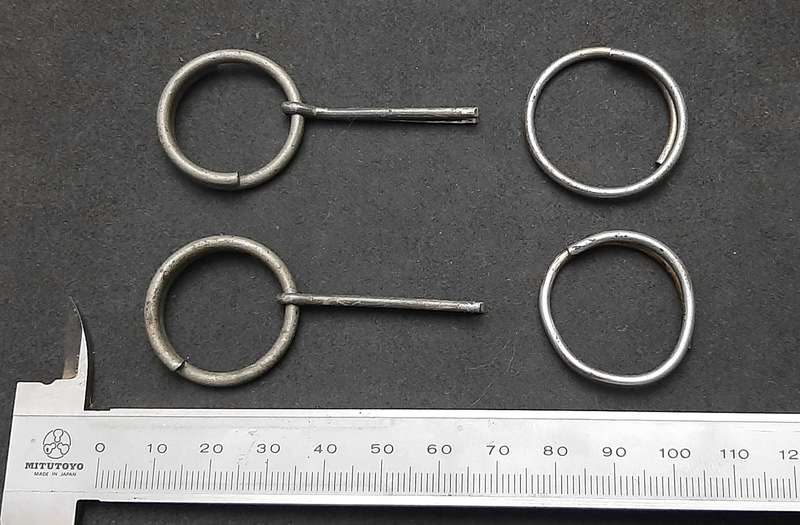 Border War 1980s : SADF Lot Inert M26 Fragmentation & Smoke Grenade Pull-Rings ( 4 x Pcs).