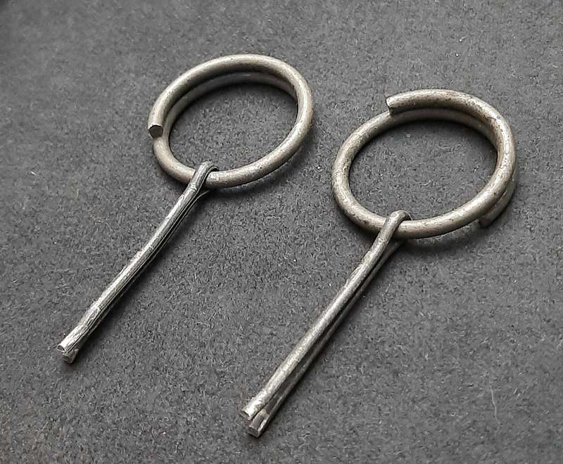 Border War 1980s : SADF Lot Inert M26 Fragmentation & Smoke Grenade Pull-Rings ( 4 x Pcs).