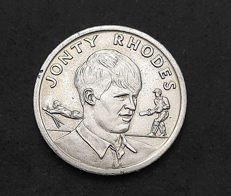 Early 1990s SA : Cricket World Cup - Jonty Rhodes Commemorative Medallion Shoprite Checkers (VF).