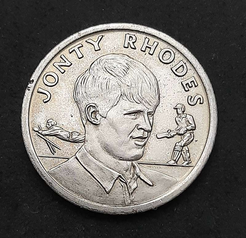 Early 1990s SA : Cricket World Cup - Jonty Rhodes Commemorative Medallion Shoprite Checkers (VF).