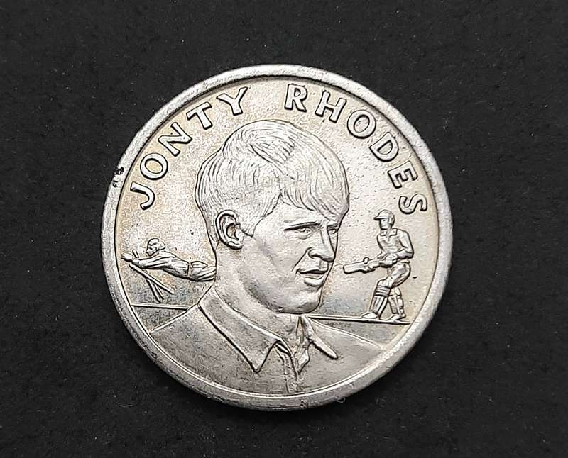 Early 1990s SA : Cricket World Cup - Jonty Rhodes Commemorative Medallion Shoprite Checkers (VF).