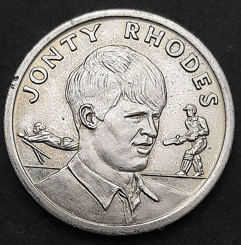 Early 1990s SA : Cricket World Cup - Jonty Rhodes Commemorative Medallion Shoprite Checkers (VF).