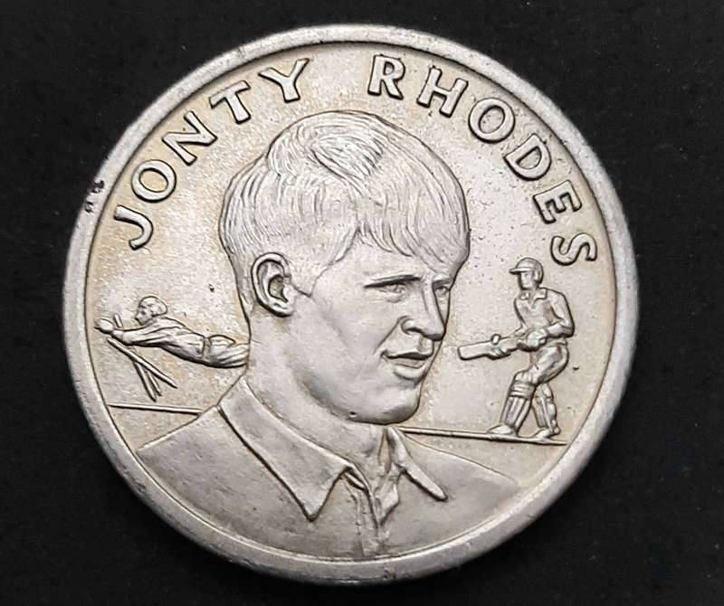 Early 1990s SA : Cricket World Cup - Jonty Rhodes Commemorative Medallion Shoprite Checkers (VF).