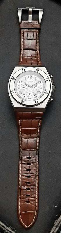 STUNNING: Rotary Gent's 'Aquaspeed' Swiss Tachymeter Chronograph Watch w/ Leather Strap (UNTESTED).