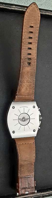 STUNNING: Rotary Gent's 'Aquaspeed' Swiss Tachymeter Chronograph Watch w/ Leather Strap (UNTESTED).