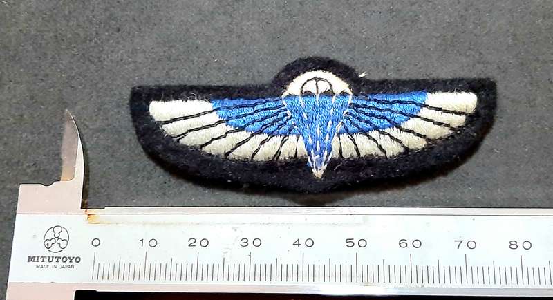 RARE: Early 1980s New Zealand S.A.S Patt.44 Maroon Title & Parachute Wing ( 2 Pcs).
