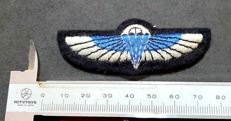 RARE: Early 1980s New Zealand S.A.S Patt.44 Maroon Title & Parachute Wing ( 2 Pcs).