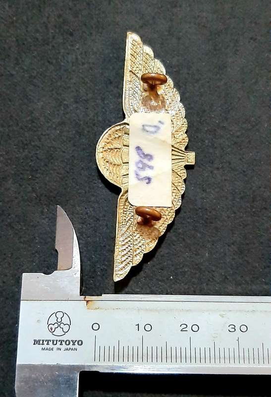 RARE: 1980s British S.A.S Silver Metallic HALO Dress Parachute Wing (Lugs Intact).