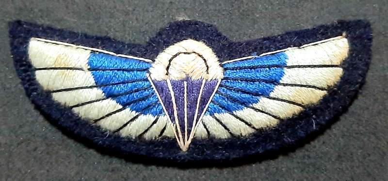 RARE: 1950s/ 60s British S.A.S Padded 'Malaya Type' Embroidered Parachute Qualification Wing