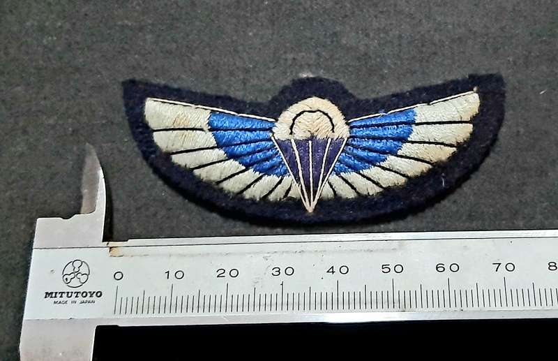 RARE: 1950s/ 60s British S.A.S Padded 'Malaya Type' Embroidered Parachute Qualification Wing